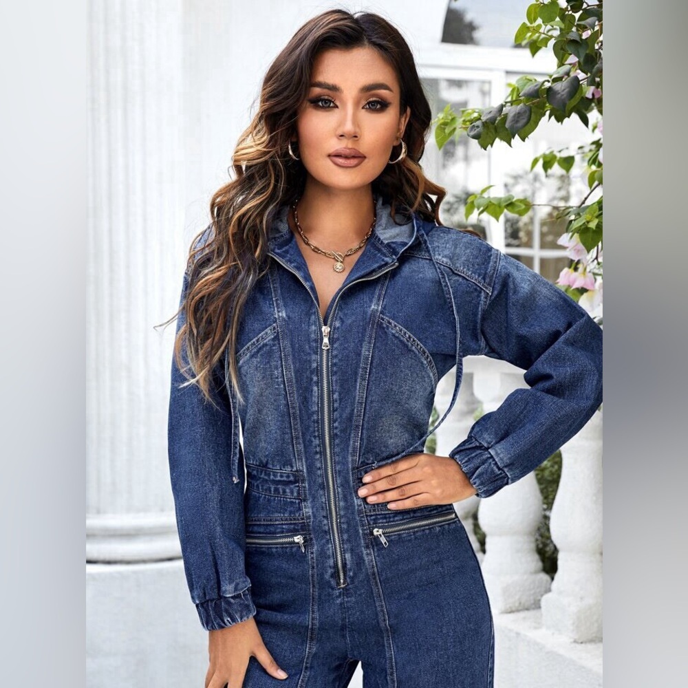 WE THE FREE BY FREE PEOPLE HOODED UTILITY JUMPSUIT